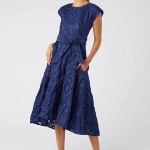 Abbey Glass Olivia Dress Navy Organza